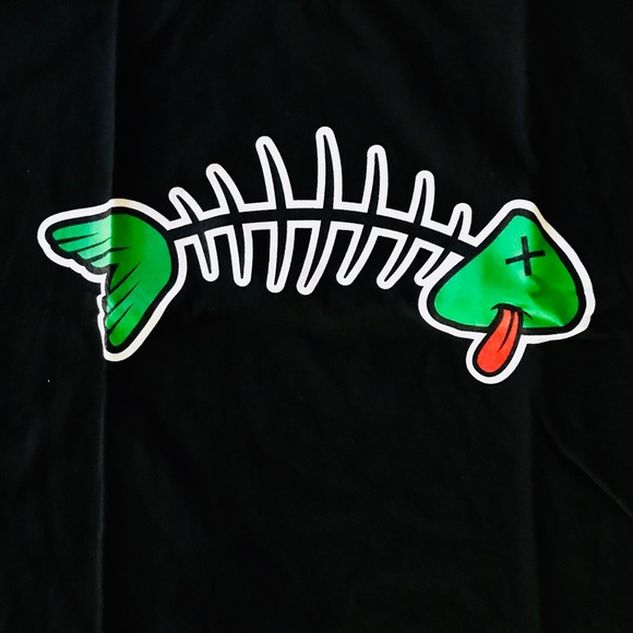 Hubba Rock Dead F.I.S.H Men's T-Shirt - Black - Picture 2 of 6